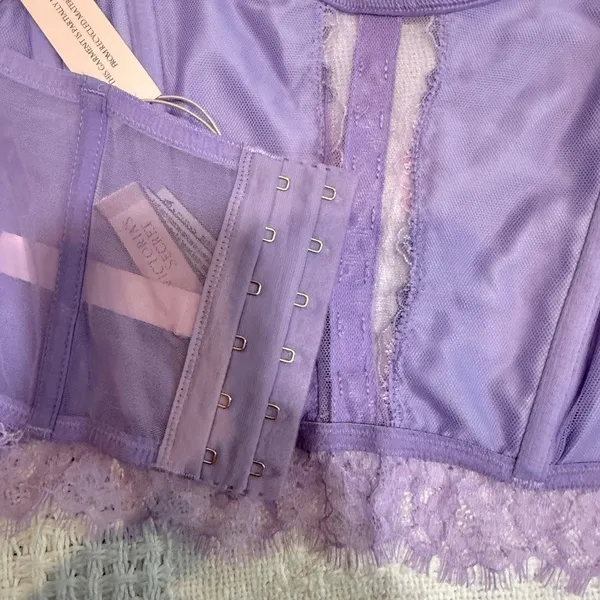 Victoria’s Secret Medium Dream Angels embroidered corset top BC 3187 - Image 10