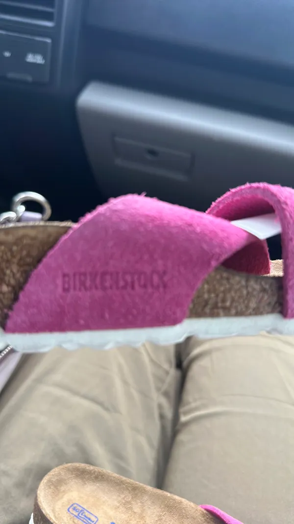 Birkenstock® Suede Siena Soft Footbed Sandals in Fuchsia Tulip - Image 7