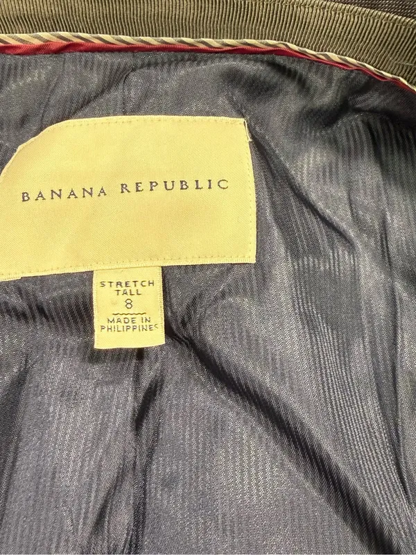 Banana Republic Dark Blue Tailored Blazer Size 8 - Image 6