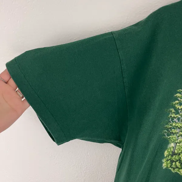 Vintage 1994 Dark Green Fox Hunt Sport Single Stitch Short Sleeve Graphic Tee - Image 6