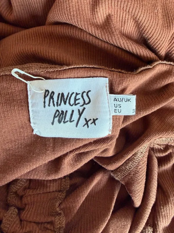 Princess Polly Brown Twist Neckline Mini Dress - Image 5