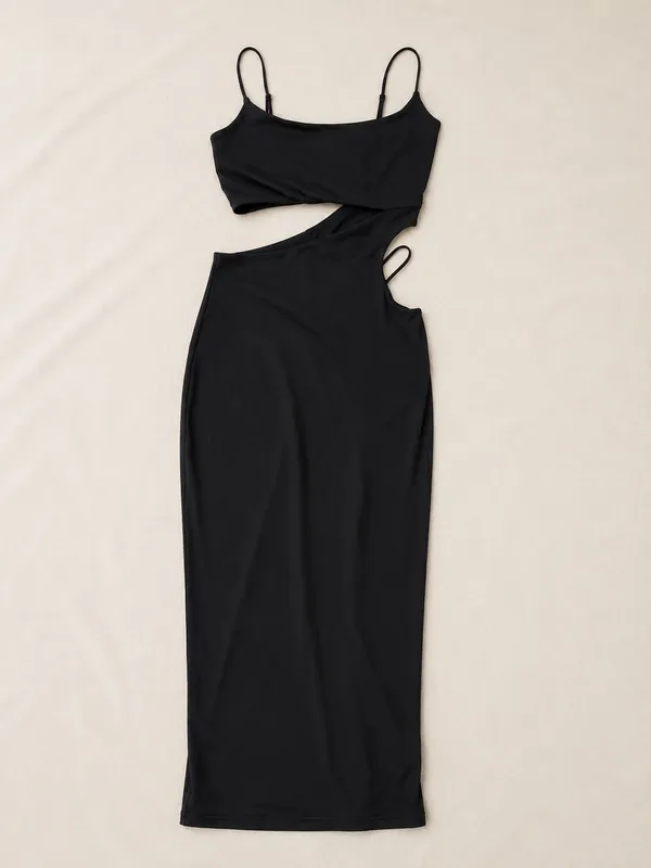 Women’s sexy side cut bodycon midi dress - Image 2
