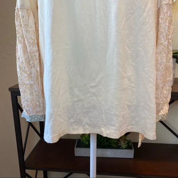 Free People Jade Long Sleeve Top M Ecru - Image 6