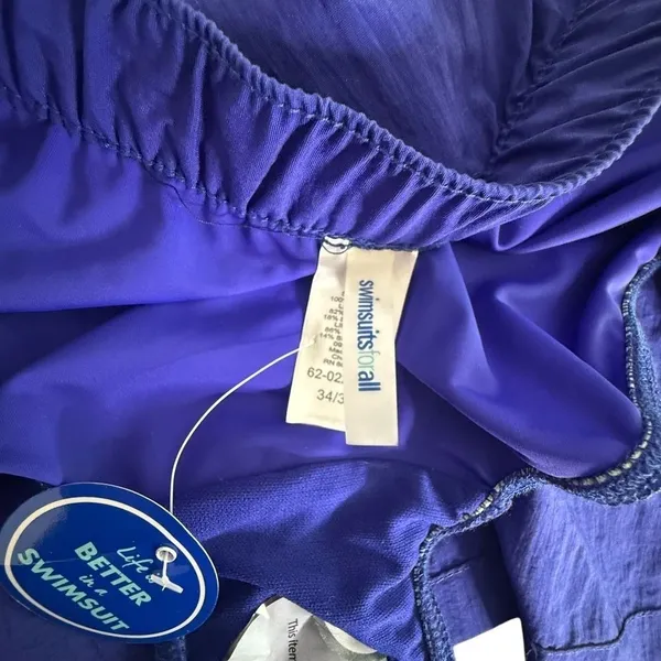 Swimsuits For All Mini Swim Skirt Plus Size 34 36 Blue Quick Drying Beach NEW - Image 5
