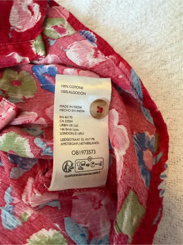 Anthropologie Pilcro The Sidney Batwing Blouse Red Floral XS NEW - Image 9