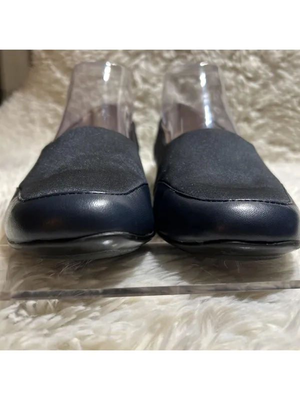 Sofft Women's Size 7.5W Black Leather Square Toe Casual Comfort Slip On Shoes - Image 5