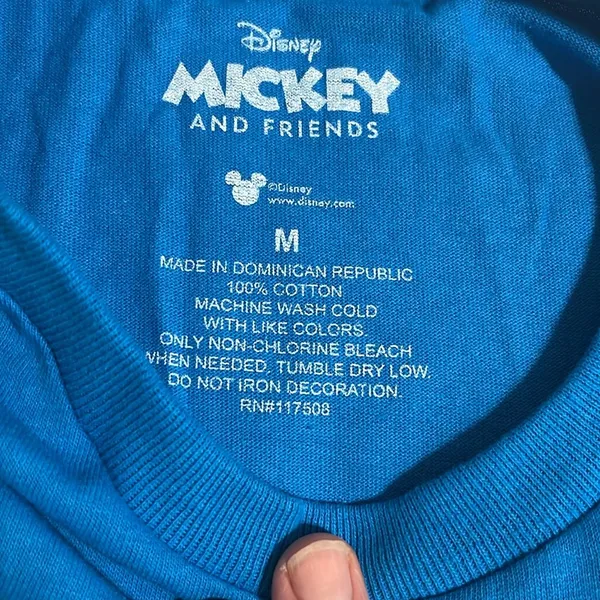 Mickey And Friends Mickey Mouse Pluto Goofy Donald Duck Blue Crop Top Womens M - Image 6