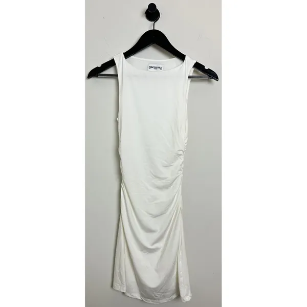 PRINCESS POLLY Eklund Ruched Jersey Minidress in White Size US 2 - Image 4
