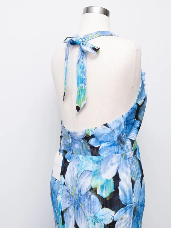 Dress the Population - Kathleen Floral Ruffle Halter Gown‎ - Image 12