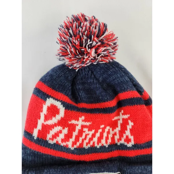Womens New England‎ Patriots Knit Pom Winter Hat NFL Football Embroidered Patch - Image 5