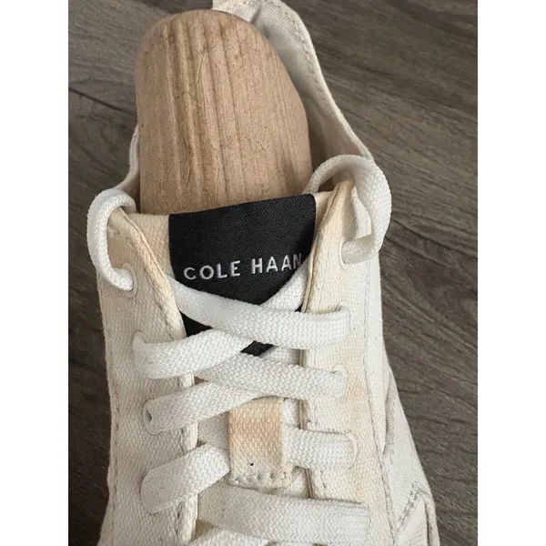 Cole Haan GrandPrø Tennis Sneaker Casual‎ Low Top Lace Up White Shoes Size 7B - Image 5