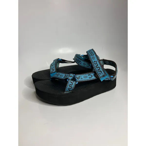 Teva Flatform Universal Sandals Women 9 Blue Good Platform snake Pattern Strappy - Image 2