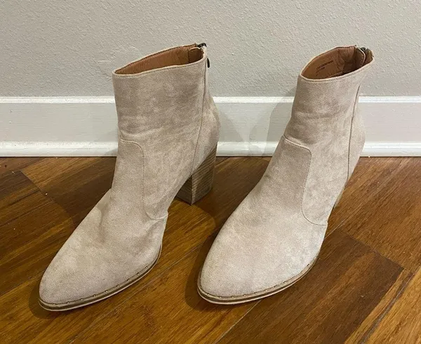 Red Dress Boutique First Steps Light Taupe Ankle Booties - Image 3