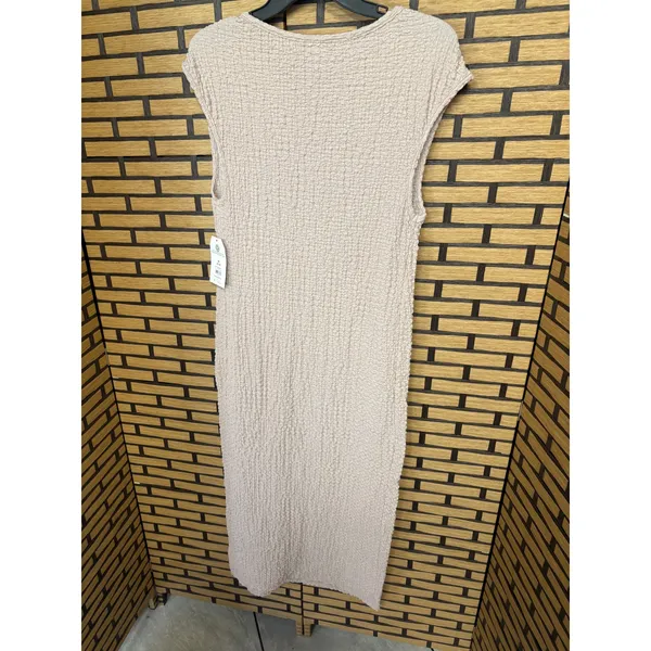 Time And Tru Tan Textured Midi‎ Tank Maternity Dress Size Medium - Image 2