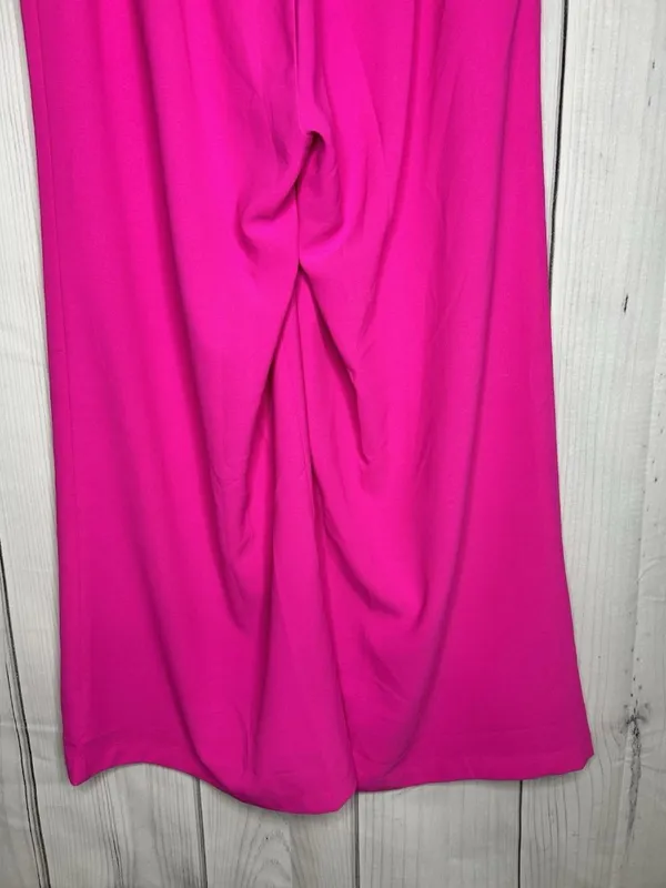 Jodifl Hot Pink Pants Sz Large (32x27) Wide Leg Elastic Waist Pockets - Image 5