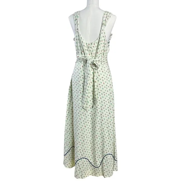 Free People Dainty Western Prairie Sweet Hearts Midi Dress in Ivory Combo Medium - Image 13