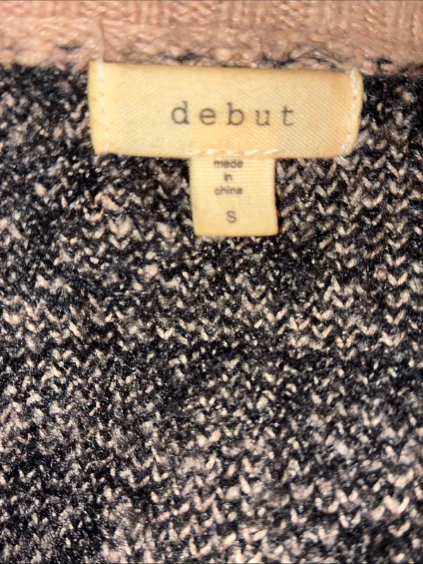 debut Tan and Black Fuzzy Leopard Print Long Open Front Cardigan - Size S - Image 8