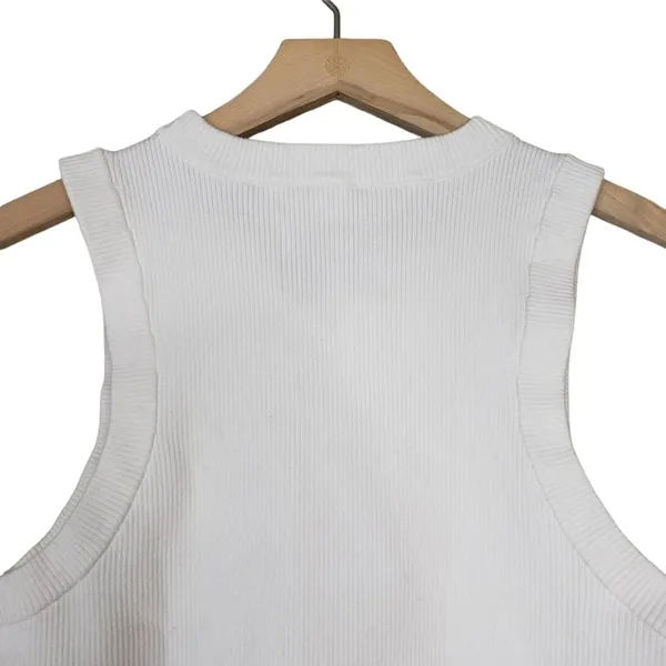 Pistola Womens L Nella Cashmere Blend Cutout Tank in White NEW - Image 5