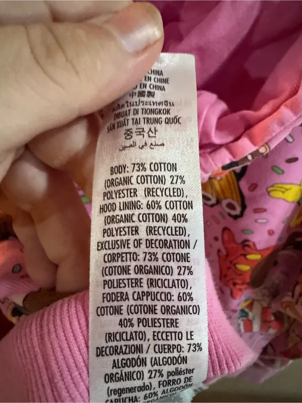 Women’s Disney Eats Snack Pink Quarter Zip Hoodie Size XL - Image 7