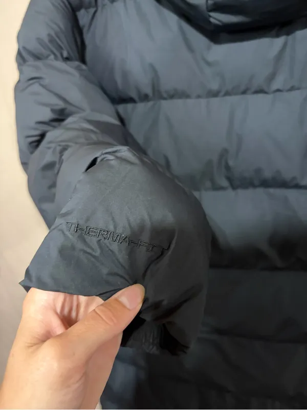 Nike Puffer Parka Jacket Women’s SZ L Black Therma-FIT Loose Hooded FD8272-010 - Image 4