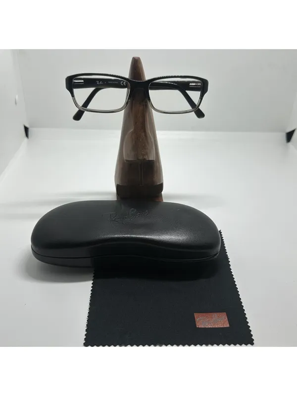 Ray-Ban Rectangular Black and Clear Prescription Glasses Frames with Case - Image 11