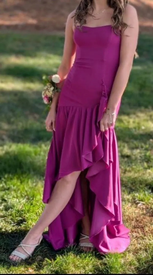 Lucy in the Sky pink fishtail prom dress - Image 3