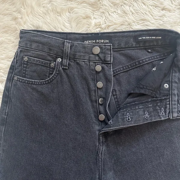 Aritzia Denim Forum Jeans The '90s Joni Hi-rise Loose Jean Black Sz 25 - Image 7