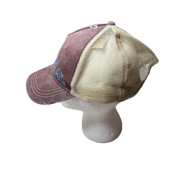 Morpho I Love Chile Brown Distressed Cotton Blend Baseball Cap New NWT Dad Mom - Image 2