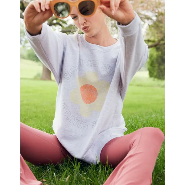 OFFLINE By Aerie Throw-Back Sometimes Sweaty Fleece Oversized Crew Sweatshirt - Image 2