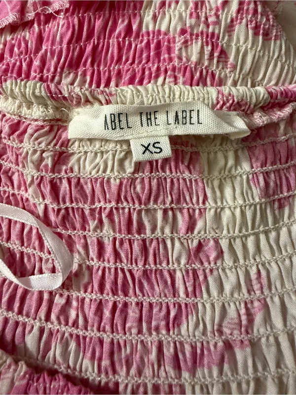 LIKE NEW Anthropologie Abel the Label Floral Smocked Tiered Strapless Maxi Dress - Image 5