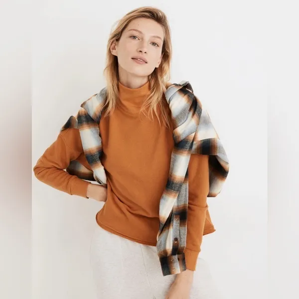 Madewell Hemp-Cotton Mockneck‎ Sweatshirt Size Small - Image 9