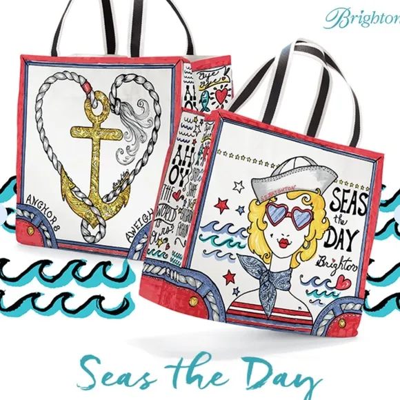 Brighton Seas the Day Canvass Tote NWT - Image 2
