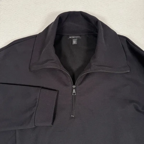 Beyond Yoga Trek Pullover‎ Womens XL Black Quarter Zip NF7885 Fleece New - Image 2