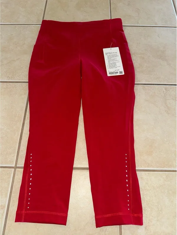 Lululemon Swift Speed With Pockets High Rise 21” Dark Red Size 8 NWT - Image 2