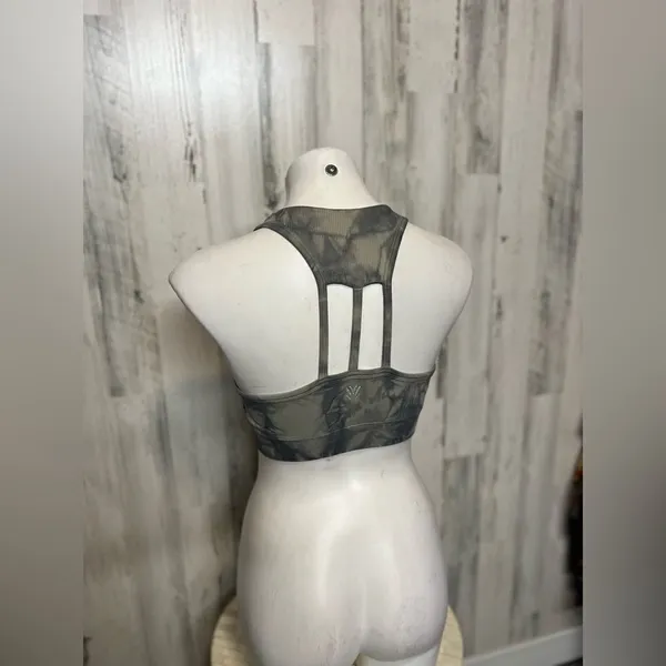 Gray marble print sports bra Gray Size M - Image 7