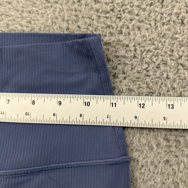 Lululemon Align High Rise Leggings Ribbed Oasis Blue Athletic Women's 4 x 25 - Image 6