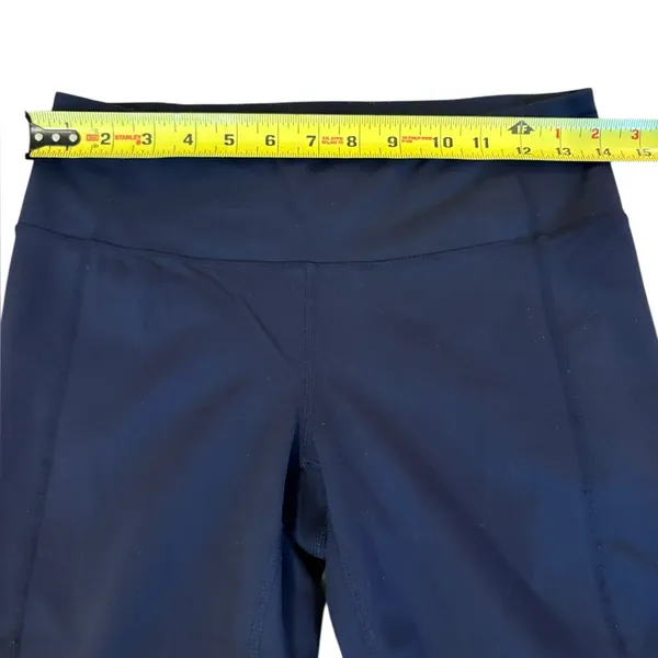 Athleta Flare Leg Yoga Legging Pants Navy Blue Womens Size Medium - Image 7