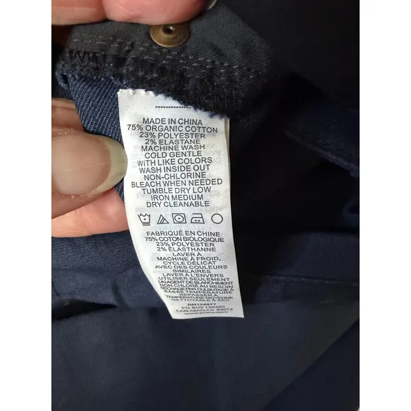 Prana Kayla High Rise Jean Indie Blue Organic Cotton Stretch Pants Size 2 RG 26. - Image 4