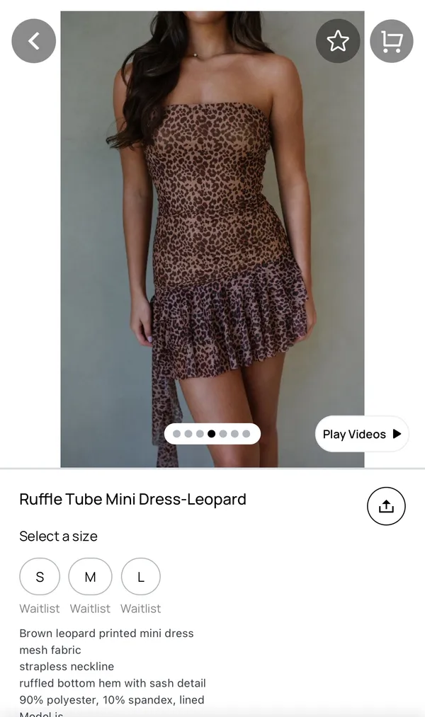 These Three Boutique Cheetah Print Tube Dress - Image 2