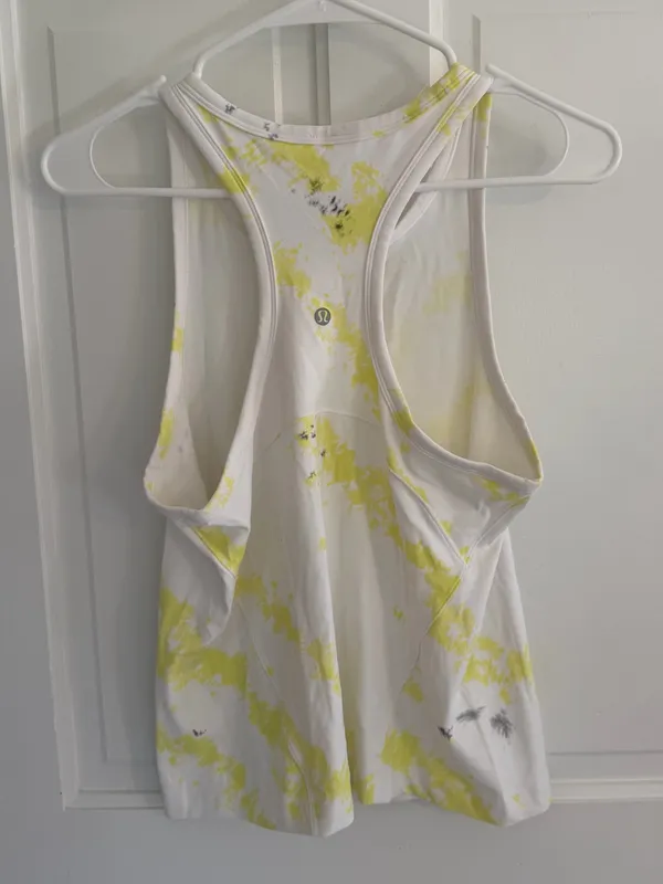 Lululemon Cool Racerback To Dye For Tank Yellow White - Image 3