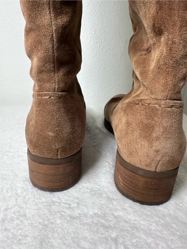 See by Chloé Jona Slouchy Cognac Suede Over-the-Knee Slouch Boots Size 39 or 8 - Image 5