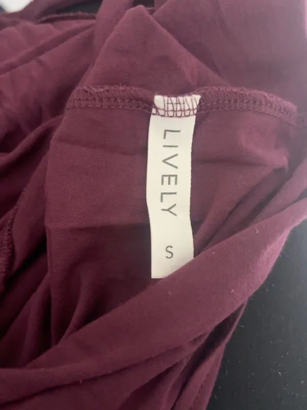 Lively Burgundy V-Neck Jogger Jumpsuit S NWOT - Image 6
