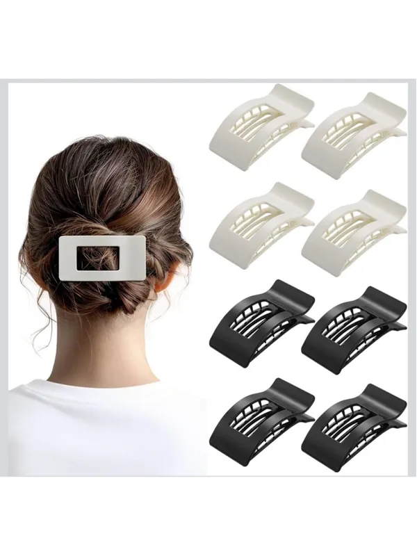 NEW 8 Pk French Flat Hair Clips Large No-Slip Claw Barrettes - Image 8