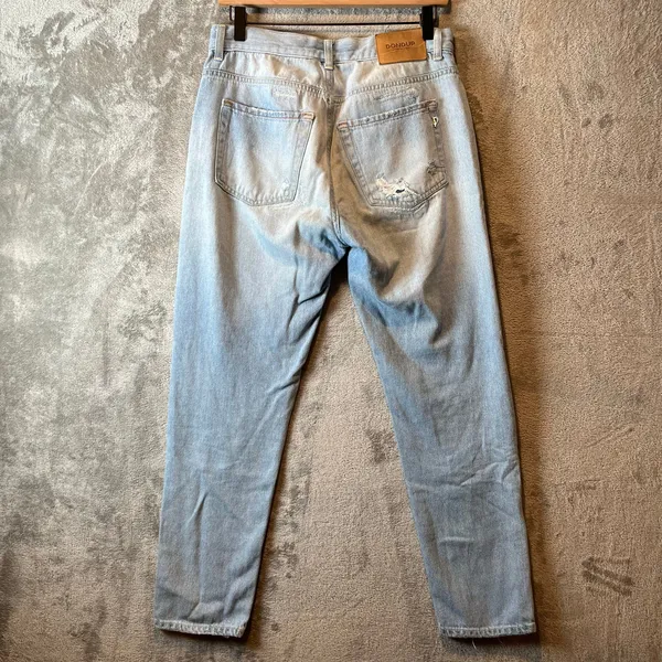 Dondup Distressed Mila Carrot Fit Jeans Light Wash Size 30‎ X 28” - Image 7