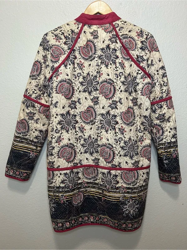 Free People Belario Reversible Quilted Jacket Cotton Small Boho - Image 7