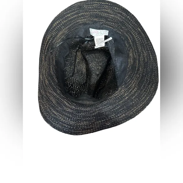 Free People Montana Woven Hat Heather‎ Black One Size - Image 4