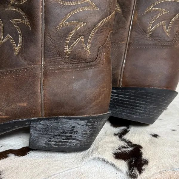 Ariat Heritage Leather Round Toe‎ Western Boots Size 8.5 T1 - Image 9
