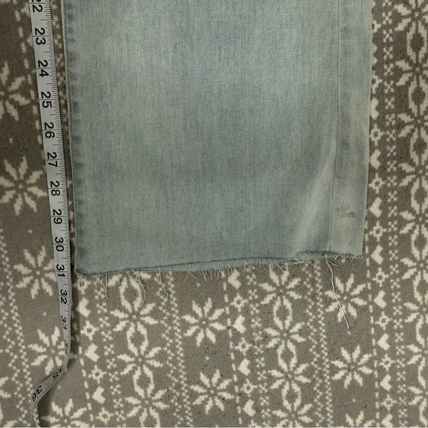 NWT Fidelity Coco Wide Leg Jeans Raw Hem Clearwater Blue‎ Size 26 Clean Girl - Image 12
