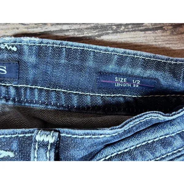 Vigoss The‎ New York Slim Boot Embellished Pockets Jeans Size 1/2 Bling Rodeo - Image 7