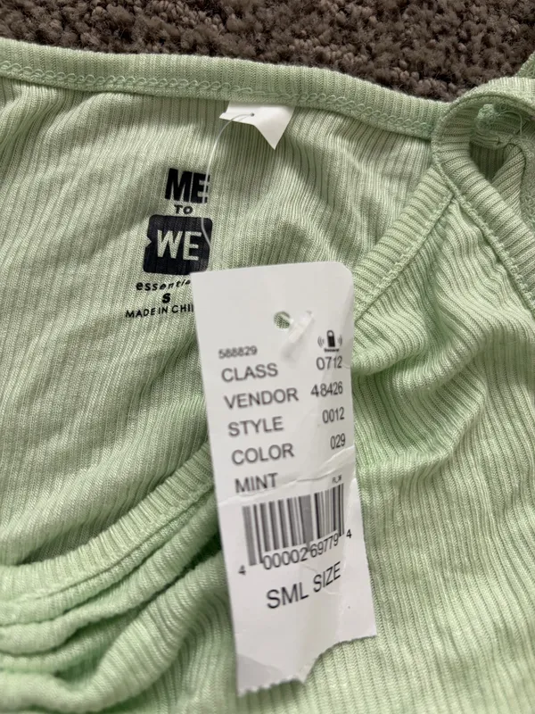 PacSun Green Ruched Tank Top NWT - Image 2